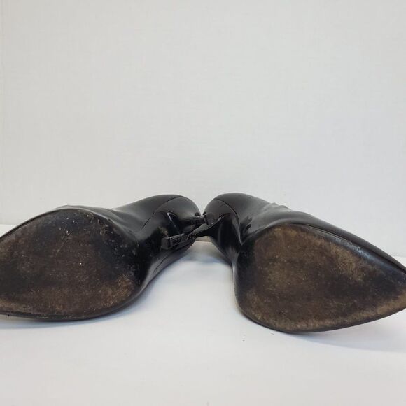 Gucci Black Patent Leather Stiletto Pumps Semi Pointed Toes US 8.5 B - Picture 5 of 5